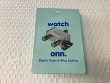 ONN Digital Coax 2-Way Splitter New In Package (cable, satellite, or antenna)