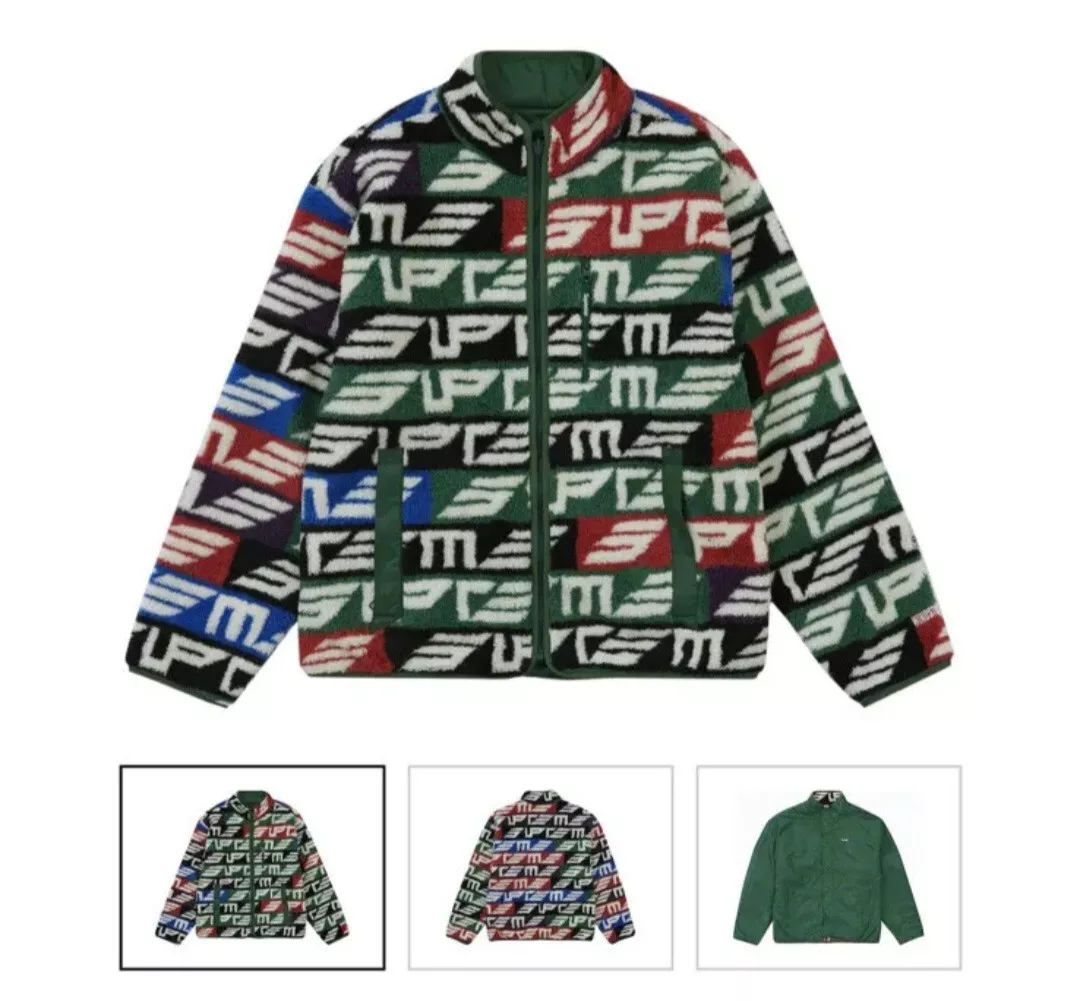 Supreme Geo Reversible WINDSTOPPER Fleece Jacket Multicolor size LARGE L