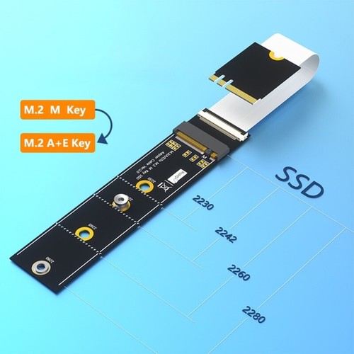 M.2 Key M to Key A+E Extension Cable 64Gbps Fast Speed For Key A/E Devices Featu - 第 4/8 張圖片