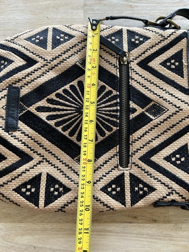 Lucky Brand Maya Jute Hippie Crossbody Bucket Bag Purse New - Picture 3 of 7