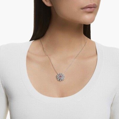 SWAROVSKI Eternal Flower ペンダント フラワー 5642870/正規品 NWB SWAROVSKI Rhodium Pink Eternal Flower Pendant Necklace