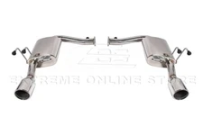 4 Inch Dual Tips Muffler Exhaust For 16-21 Honda Civic 1.5t Axle Back T-304 New