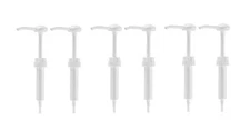 38-400 White BPA-Free Dispenser Ribbed Pump for Gallon Jugs & Containers 6-Pack