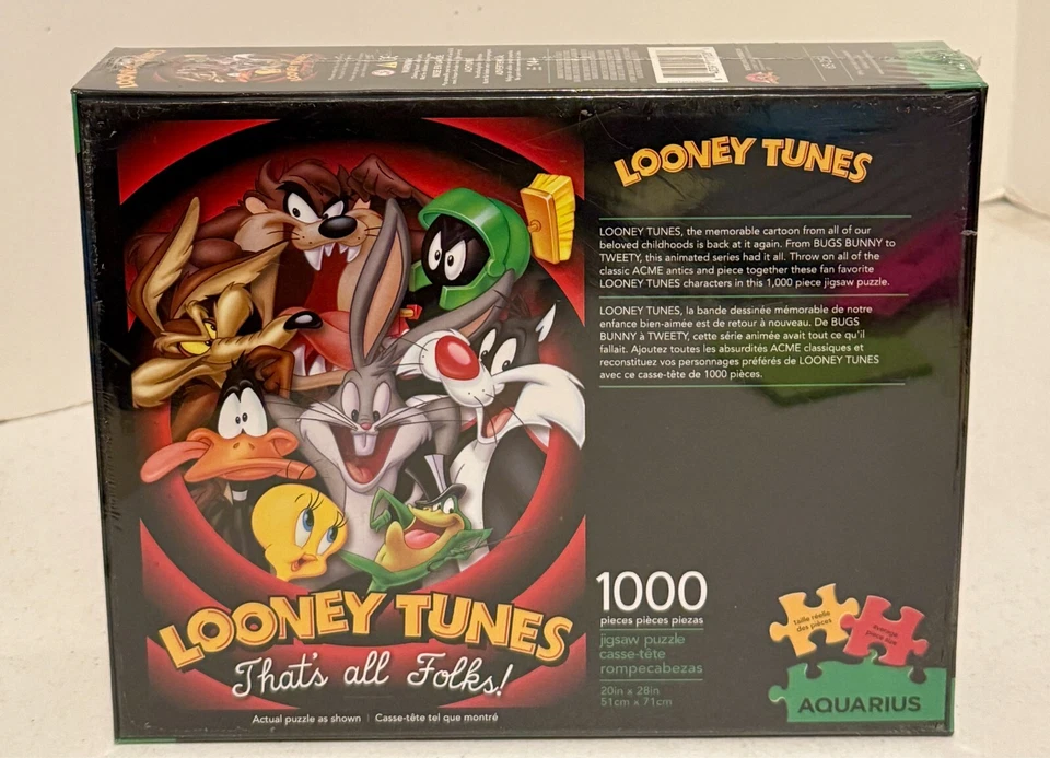 Rompecabezas Looney Tunes "That's All Folks" BUGS MARVIN TAZ TWEETY DAF-NUEVO Foto 3 de 4
