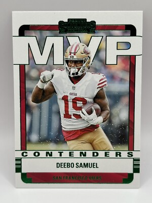 2022 Panini Contenders Emerald MVP Contenders Deebo Samuel #MVP-DSM 49ers NM