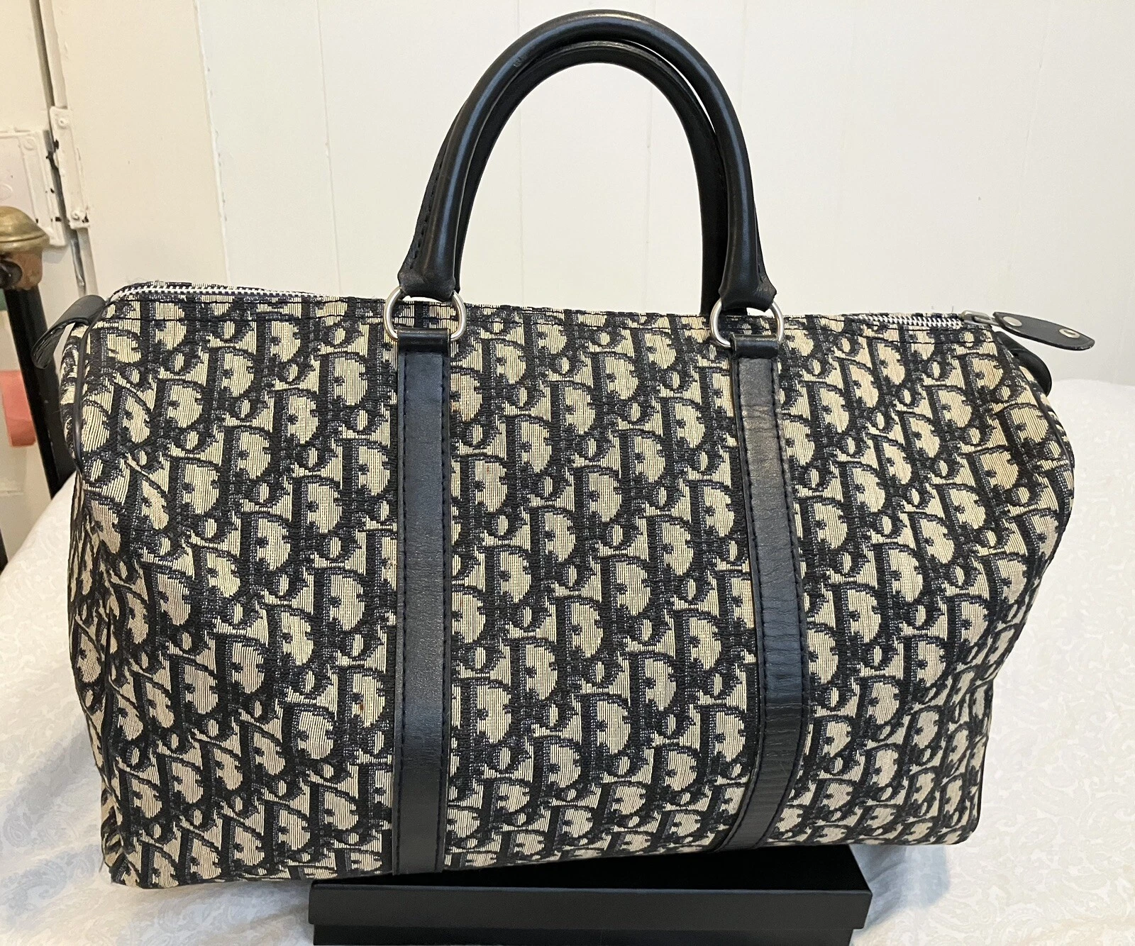 Grand sac Boston authentique Dior Oblique 40