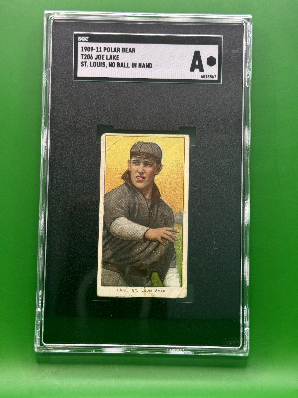 1909-1911 Polar Bear T206 - Joe Lake - No Ball In Hand - SGC A