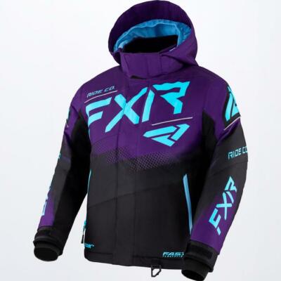 FXR  Toddle Kids Childs BOOST Black/Purple/Blue  SNOW JACKET Coat - Size 2  -NEW