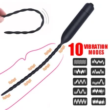 10 Speed Male Penis Plug Electrical Urethral Sounds Silicone Prostate Massage