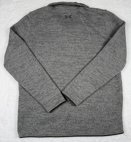 Under Armour Pullover Men's L Gray Camo Quarter-Zip Outdoor Sweater Hunting - Picture 3 of 6