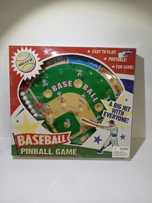 Vintage 2010 Schylling Baseball pinball game Unused With Box Metal