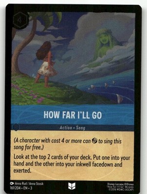 How Far I'll Go Cold Foil Uncommon Into the Inklands 161/204 NM