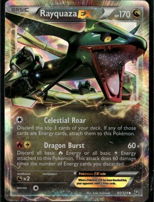 Rayquaza EX Ultra Rare Dragons Exalted 85/124 Dragon Holo Pokemon Card - Image 1 of 2