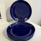 4 Fiesta Bistro Coupe Dinner Plates 10.5” Homer Laughlin Twilight VG Condition