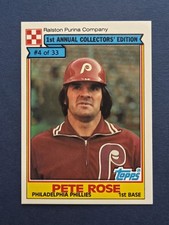 Topps 1984 Ralston Purina Pete Rose #4 Philadelphia Phillies 1st Annual Base Set
