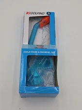 Dolfino 3+ Child Snorkle & Mask Set Combo Blue Summer Pool Water New