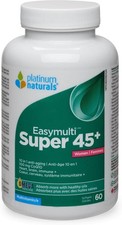 Platinum Naturals Super Easymulti 45+ para mujer CoQ10 Omega calcio 60 un. NUEVO