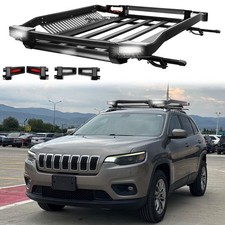 For Jeep Cherokee 55x40 Top Roof Rack Basket Cross Bars Carrier W Led Light For Jeep Cherokee 55x40 Top Roof Rack Basket Cross Bars Carrier W Led Light