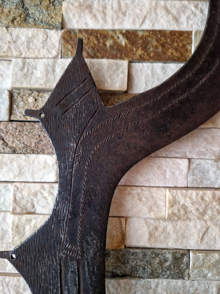 Антикварный 19-20 цент. Конго Ngulu-Ngala казни меч-Kongo Бесплатная доставка! - Изображение 4 из 4