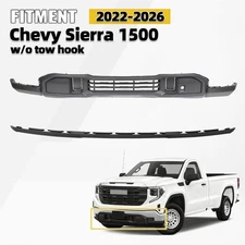 For 2022-2026 GMC Sierra 1500 Front Lower Bumper Fascia Valance Kit w/o Tow Hook