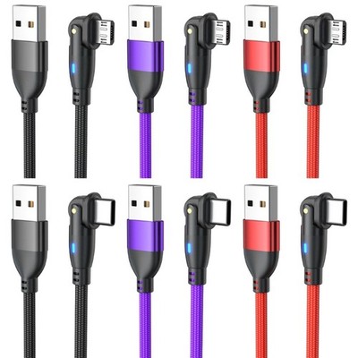 Braided USB to USB C Cable for Fast Data Transfer 3A Charging Cord Wire
