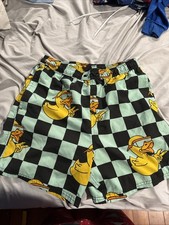 Men  s Neff board swim shorts size Large rubber ducks quick dry summer print