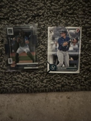 2022 Panini Chronicles - Clearly Donruss Cal Raleigh #4 (RC) 2 Card Lot