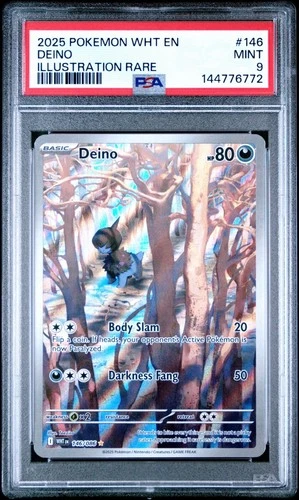 Pokemon Deino White Flare Illustration Rare #146 PSA 9 Mint