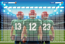 Football Draft Board 2026 – 5 Ft X 3.3 Ft for 14 Teams & 20 Rounds | 660