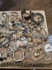 2lbs 11oz Of vintage costume jewelry. Some Signed