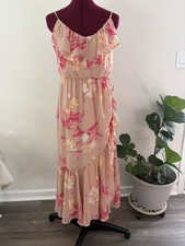 Lush Floral Maxi Women Size Small Elastic Waist Sleeveless