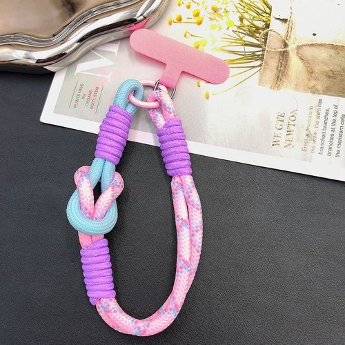Dopamine Phone Wrist Strap Handwoven Hanging Cord Phone Charm Accessories - Photo 3 sur 17