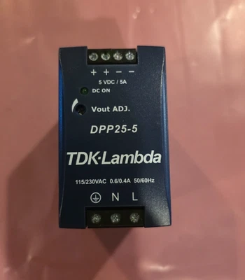 TDK LAMBDA 5VDC 25 W DPP25-5 POWER SUPPLY Tested, free shipping - Image 1 of 3