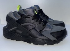 Nike Air Huarache Black & Volt DZ5632-001 Junior / Kids Size UK 5.5 GreatCond