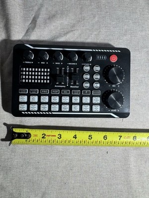 Live Sound Card and Audio Interface with DJ Mixer Effects and Voice Changer