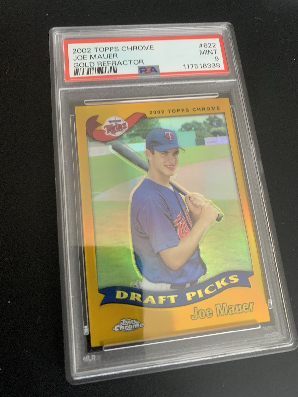 2002 Topps Chrome - Joe Mauer #622 Gold Refractor (RC)