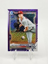 2021 Bowman Matthew Liberatore Chrome Prospects Refractor Purple Cardinals #/250