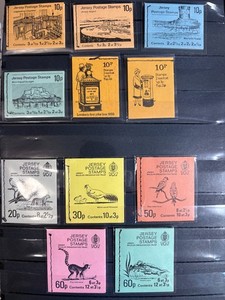 L@@K!!!  JERSEY MNH COMPLETE BOOKLETS WITH STAMPS -LOT OF 11