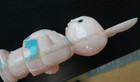 Easter Rattle Plastic Easter Bunny Rabbit Pink Blue Clothes Kewpie Vintage — photo 4