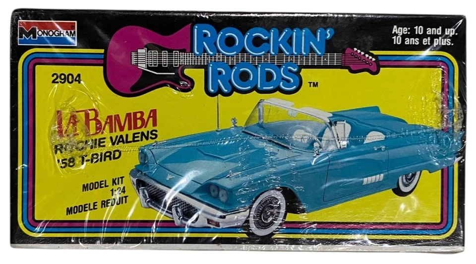 Monogram Rockin' Rods La Bamba Ritchie Valens '58 T-Bird Vtg 1989 Model Kit NEW - Image 2 of 4