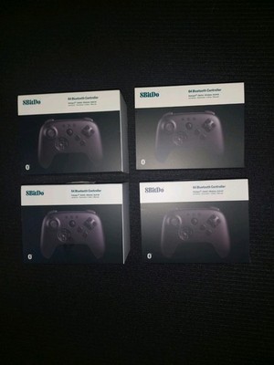 8BitDo64 Bluetooth Controller Schwarz Analogue 3D Switch Windows Android 4 Stück