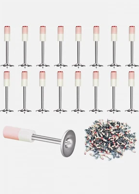 N.D 200 Chiodi per Sparachiodi Tondi in Acciaio di 7,3 mm per Sparachiodi a Mano