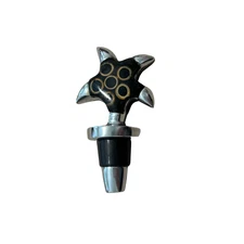 Starfish Wine Topper Recycled Aluminum and Bamboo