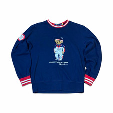Polo Ralph Lauren Polo Bear USA Olympic Team Patch Crewneck Fleece Sz. S