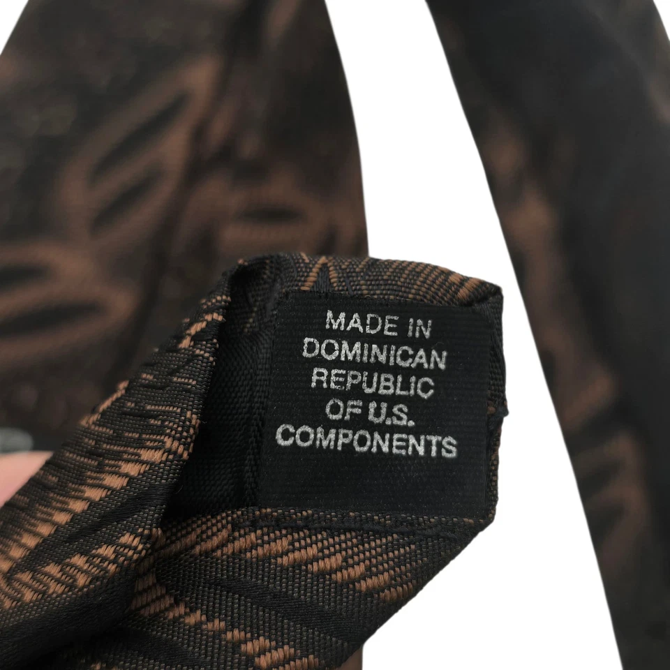 Corbata vintage Envoy edición limitada abstracta marrón para hombre Foto 4 de 4