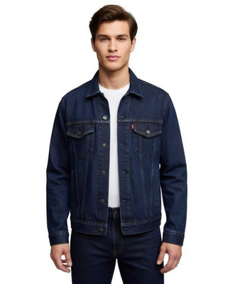 Levi's Trucker Jacket Mens S BLUE Denim Dark Wash Standard Fit