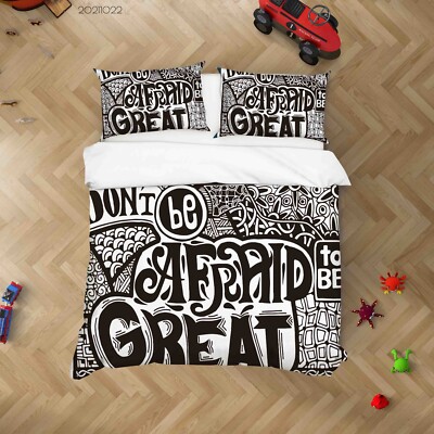 3D Graffiti Buchstaben Handgezeichnet Quilt Cover Set Bettwäsche Sets Kissenb...
