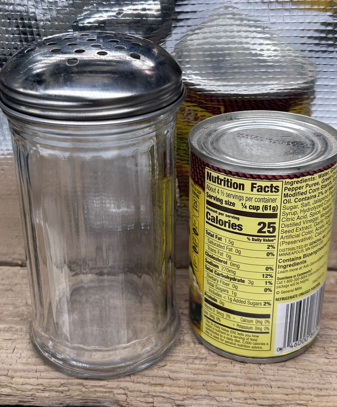 Large Cheese Shaker Ribbed Clear Glass Parmesan Dispenser Restaurant