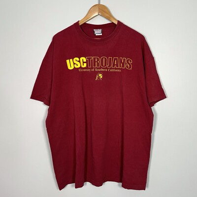 Vintage USC Trojans Shirt Foot Locker Made in USA 2XL 90s Y2K Distressed 