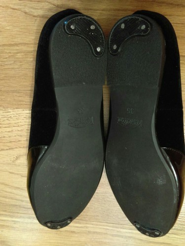 Venettini Vera Pelle Hand Made Glossy Black Pompom Slip On Flats Shoes 35 US 5 - Picture 8 of 11